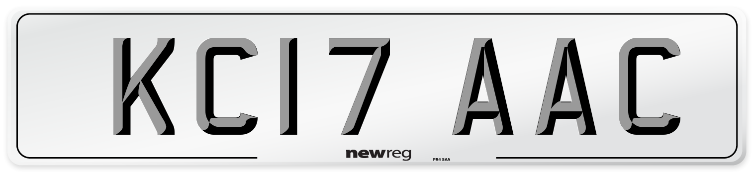 KC17 AAC Number Plate from New Reg